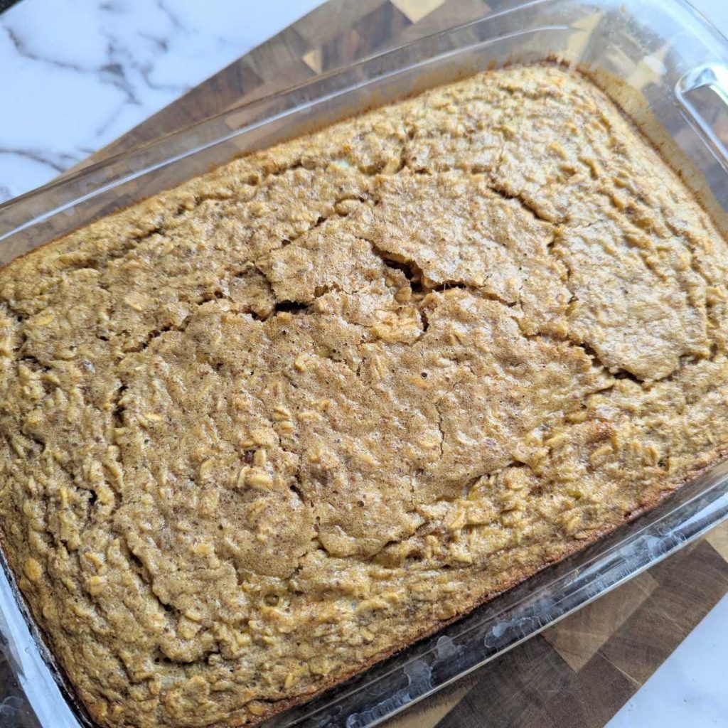 finished oatmeal protein bake