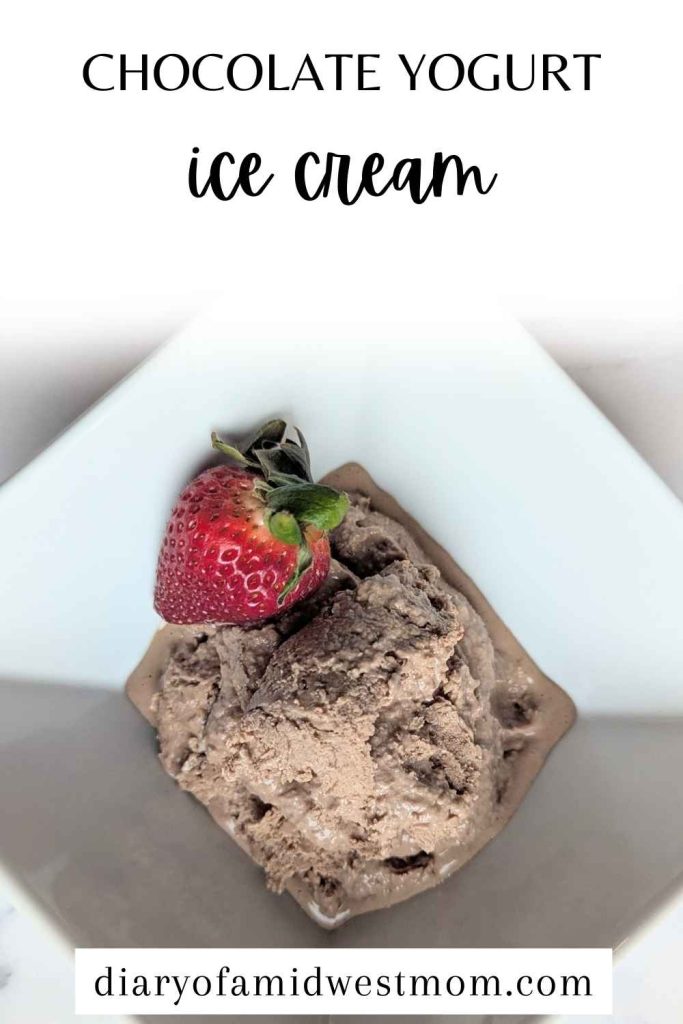 chocolate yogurt ice cream pinterest pin