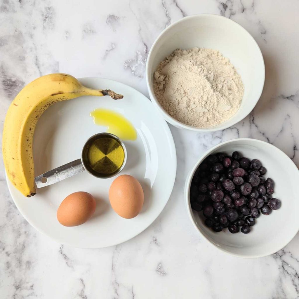 ingredients for baby blueberry muffins