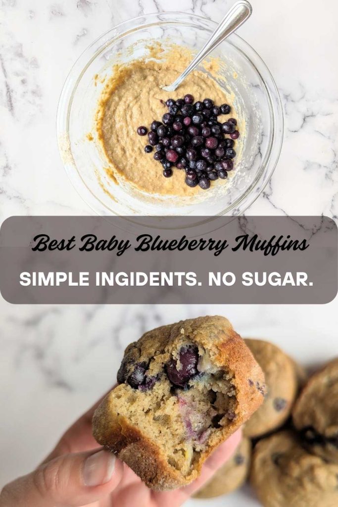 Pinterest pin for baby blueberry muffins