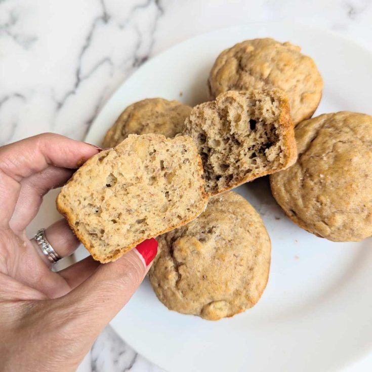 High protein muffins on a plate