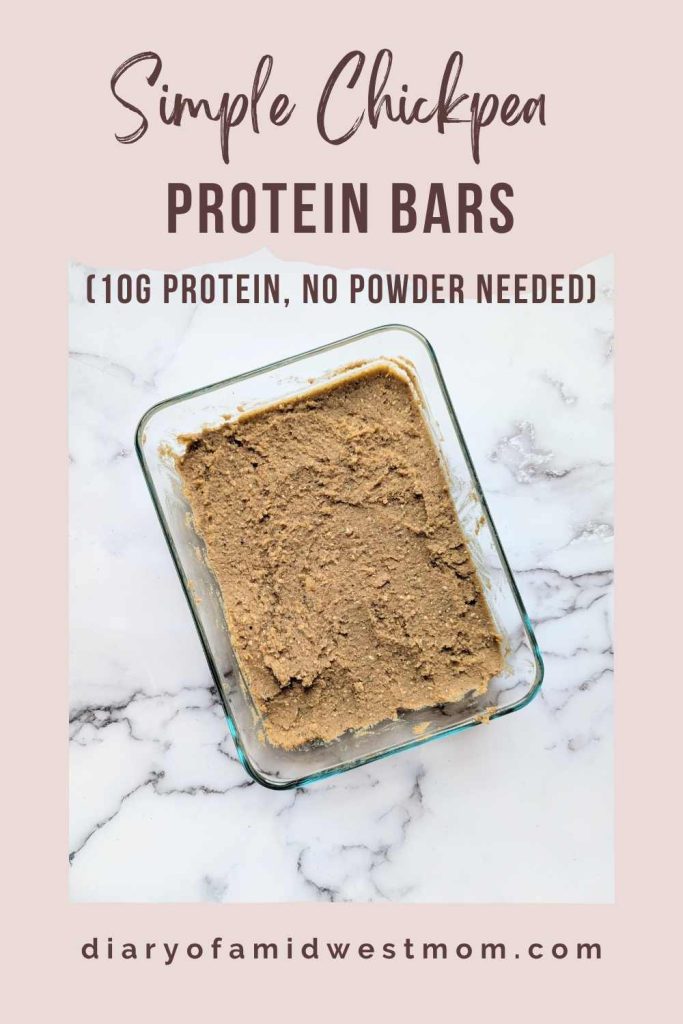 Chickpea protein bars Pinterest pin